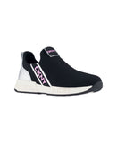 Dkny Kids Toddler Girls Maddie Stripe Slip-on Padded Sneakers Black/Pink 5T