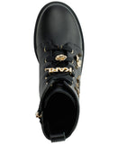 Karl Lagerfeld Makenzie Embellished Combat Booties KL445771 Black 6M