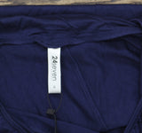 24seven Comfort Apparel Womens Knit Plus Size Maxi Skirt Navy Blue 1X