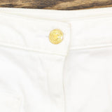 Michael by Michael Kors Womens Flounce Denim Skirt MS27F6T94L White 12