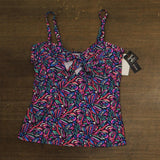 Island Escape Womens Tahiti Bandini Top Tankini Swim P760847 Blue Multicolor 14
