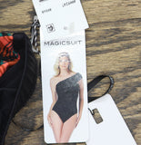 Magicsuit Goddess One Shoulder Underwire One Piece Swimsuit Black Green Multi 12