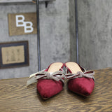 A New Day Womens Gwen Rhinestone Velvet Bow Heels 94656736 Burgundy Red 6.5M