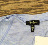 Jessica Simpson Womens Trendy Plus Size Gracie Cotton Flutter Sleeve Top Blue 2X