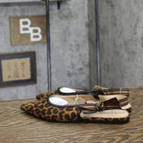 A New Day Womens London Sling Back Flats Sandals 94303555 Leopard Brown 7M