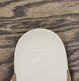 Fitflop Womens F-Mode Bejewelled Toe-Post Slip-On Thong Sandals Platino Gold 10M