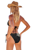 Becca Womens Standard Color Sheen Triangle Bikini Top 109057 Black M