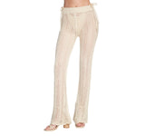 Capittana Womens Raffa Scalloped Cover Up Pants C1697 Ivory Off White M/L