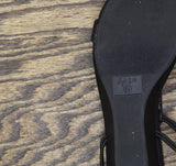 Style & Co. Womens Wedge Sandals Mulan Black Microsuede 6.5M