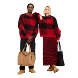 Woolrich X TGT Buffalo Check Pullover Fuzzy Sweater 94611933 Black / Red M