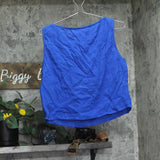 Lauren Ralph Lauren Womens Top & Pants Cover Up Swim Woven Blue Saturn M
