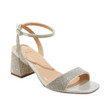 A New Day Shannon Block Heel Sandals 89469406 Silver Gray 6.5M