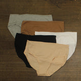 Dealworthy Womens 5pk Briefs Underwear 90258868 Assorted Neutral Brown Multi L