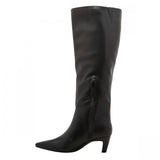 Universal Thread Kendra Kitten Heel Tall Dress Boots with Memory Foam Black 10M