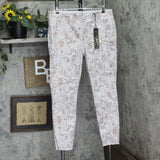 DG2 by Diane Gilman Womens Reversible Twill Pull-On Skinny Jean Gray Multi XL