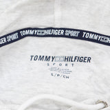 Tommy Hilfiger Women's Performance Hooded Long Sleeve Tee White Stone Heather S