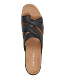 Easy Spirit Womens Westly Strappy Toe Loop Slide Sandals SEWESTLY3 Black 9M