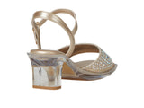 Kenneth Cole Reaction Girls Cinderella Shine Block Heel Sandals Gold Yellow 12