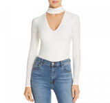 Tiger Mist Womens Marley Cutout Bodysuit TM5444 Cream Off White S