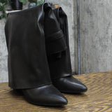 A New Day Womens Tambra Fold Over Tall Boots 90975074 Black 7.5M