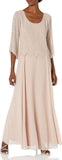 J Kara Womens Geometrical Beading 3/4 Sleeve Mock Flare Dress Blush Multi Pink 6