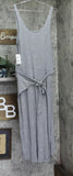 And Now This Scoop Neck Side Tie Wrap Knit Midi Tank Dress Heather Gray L