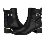 Calvin Klein Jasen Block Heel Bootie KCJASEN Black 6.5M