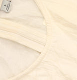 A New Day Elastic Waist Gauze Jumpsuit with Side Pockets Cream Off White L