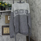 Camel Mens Vintage Wool Holiday Pullover Sweater Gray XL