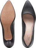 Clarks Womens Linvale Jerica Pump Heeled Shoes 26137208 Black Leather 8M