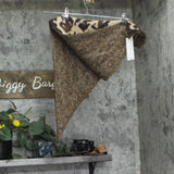 Steve Madden Womens Triangle Scarf Wool Blend Fuzzy Cozy Leopard Brown