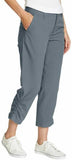 Eddie Bauer Capri Pants Side Zipper Cargo Pocket Ripstop Pants 1767954 Gray 14