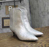 On 34th Womens Tulip Aatira Booties 10019682200 Silver Glitter Gray 7.5M