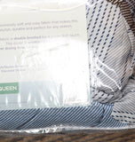 Truly Soft Trey Plaid Polyester 3-Piece Duvet Set Multicolor Blue Full/Queen