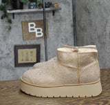 Wild Fable Womens Missy Platform Booties with Memory Foam Insole Beige Brown 10M