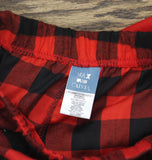 Max And Olivia Boys 2-Piece Pajama Sleep Shirt Bottom Set Red / Black XL (16/18)