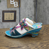 Elite by Conkys Womens Block Heel Elite Poppy Mules Turquoise Blue 7M