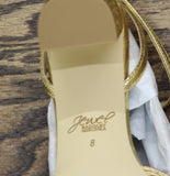 Jewel Badgley Mischka Womens Pretty Block Heel Dress Sandals Gold Textile 8M