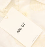 NN07 Mens Freddy 5715 Button Up Textured Shell Shirt Collared Ivory Off White XL