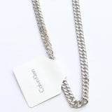 Calvin Klein Curb Cuban Link Chunky Chain Necklace Silver Gray