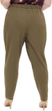 Calvin Klein Plus Mid Rise Slim Leg Straight Leg Pants X28PC533 Caper Green 22W