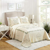 Mary Janes Farm Vintage Treasure Cotton Embroidered Bedspread Ivory King