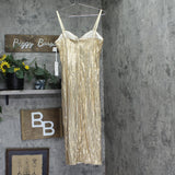 Siena Womens Sequined Midi Dress SATP1740 Gold Yellow 6