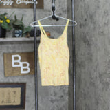 Stars Above Women's Paisley Print Beautifully Soft Camisole Cami Yellow Multi XS