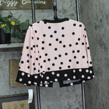 Ny Collection Blazer Jacket Polka Dot Two Piece Dress Set Katiya Pink / Black 16