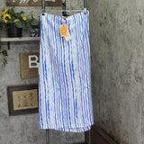 Coniglio Palm Beach Blend Adjustable Cover Up Pareo Wiggle Stripe Blue