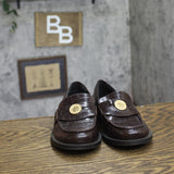 A New Day Phyllis Penny Loafers Croc-Embossed Slip-On 94462286 Brown 6.5M