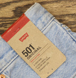Levi's 501 Button Fly High Rise Straight Jeans 94417273 County Fair Blue 31 x 30