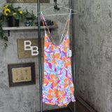 Roxy Floral Mini Sundress Beach Cover-Up 434003089 Botanic Blue Multi M