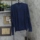 Banana Republic Mens Vintage Rabbit Cashmere Argyle Sweater Navy Blue XL